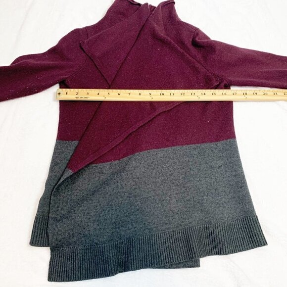 Eddie Bauer Merino Wool blend long sleeve waterfall front open cardigan sweater - Picture 7 of 8